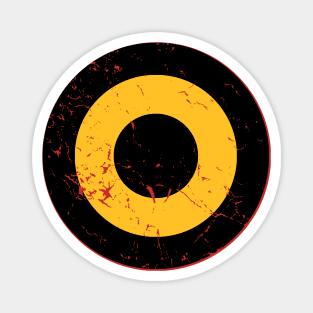 Vintage Black and Amber Roundel (Opt.1/2) Magnet